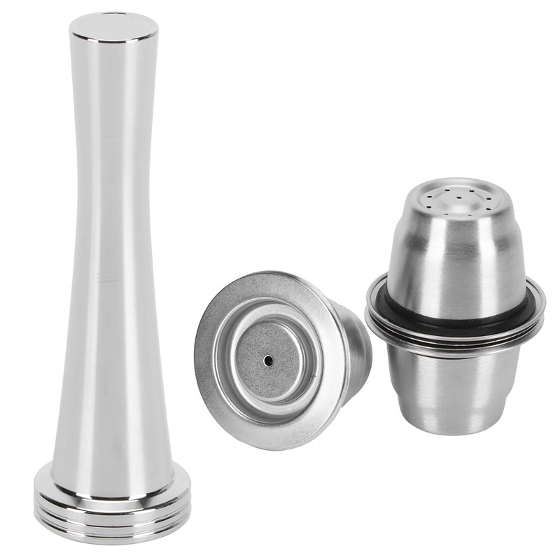 Coffee Capsule Set Stainless Steel Reusable Refillable Capsule Fit for