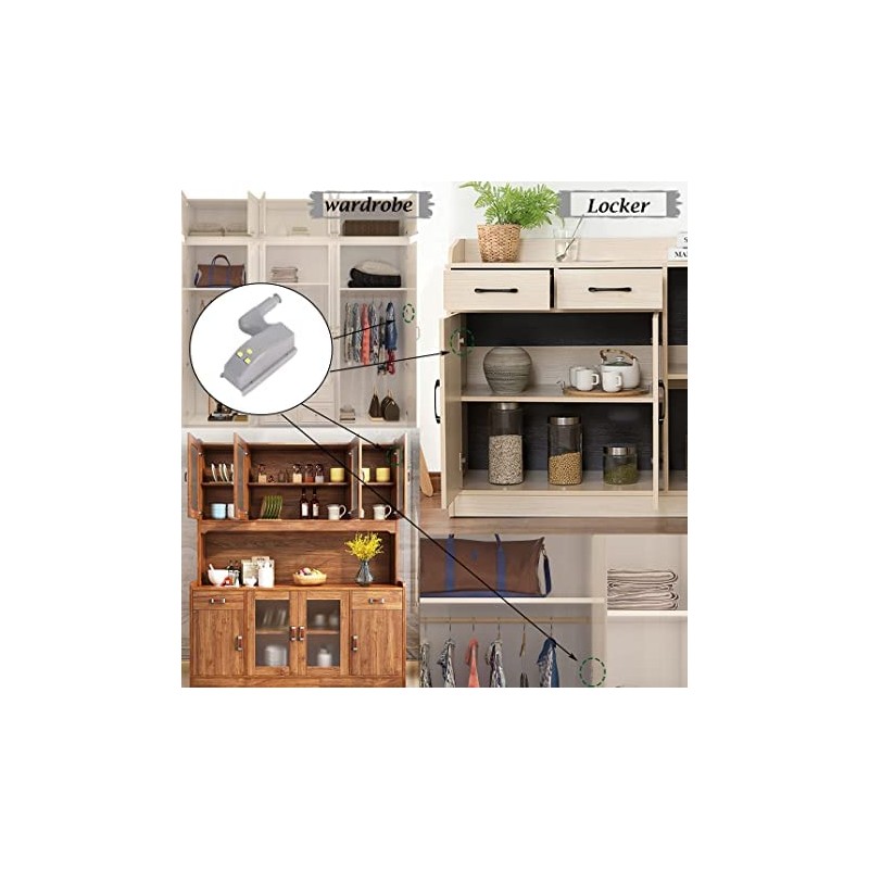 9 Pcs Universal Cabinet Cupboard Hinge LED Light Sensor Light