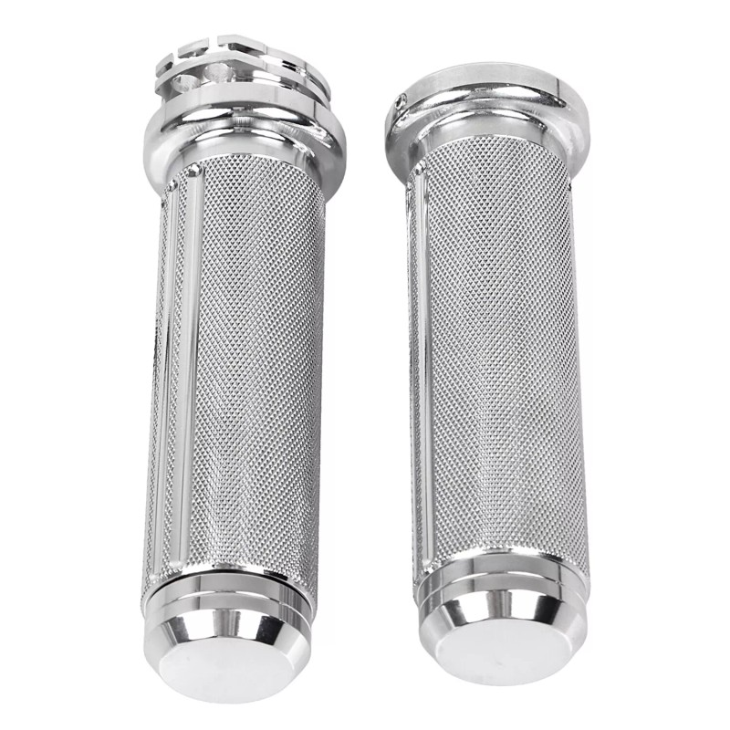 Unbranded Chrome 1" Handlebar Hand Grip For Harley Softail Dyna