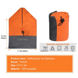 Ski Mask Winter Thermal Fleece Balaclavas, Soft & Warm Adjustable Hood Hat Skiing Face Cover Face Mask Neck Warmer Snood Neck Gaiter for Running Skiing Cycling Motorbikes Hiking- Men & Women