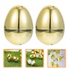 Totority 12 Pack Plastic Golden Easter Eggs Fillable Reusable for