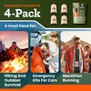 NEEDINDEED 4-Pack Emergency Space Blankets, 83x52 inches, Silver, Polyester, High