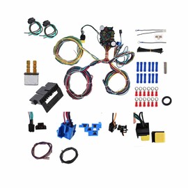 ANTUKO Universal 21 Circuit Wiring Harness Kit Replacement for Street Rod Hot Wires Extra Long Wires