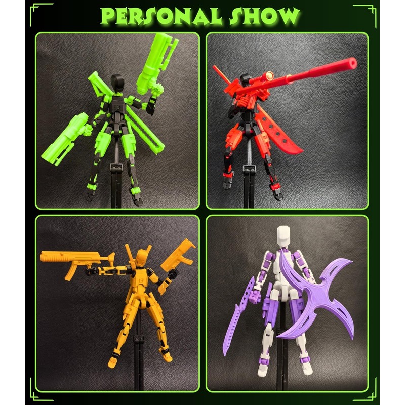 7.1" T13 Action Figure for Kids,3D Printed Titan 13 Figure