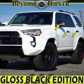 Torox For 2014-2024 TOYOTA 4Runner GLOSS BLACK Door Handle COVERS No Smt+Mirror COVERS