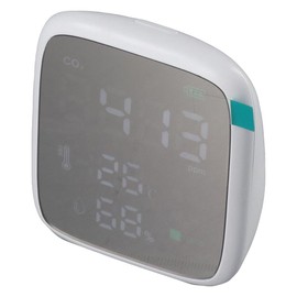 SHUATI Indoor Air Quality Monitor Mini Lightweight White Temperature & Relative Humidity Portable 4-in-1 CO2 Carbon Dioxide Detector Travel, Hotel, Car