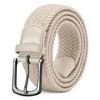 LAKIDAY Braided Fabric Belt Elastic Stretch Belt for Men and