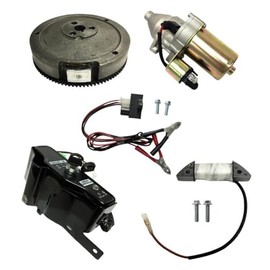 Electric Start Upgrade Kit For Manual Recoil Start 337cc 389cc 420cc 11HP 13HP & Ignition Switch Box Flywheel Charging Coil Replace Predator 420cc 13HP Gas Engine 60340 60349 69736