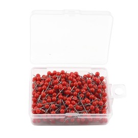 500Pcs Novelty Cute Push Pin World Travel Map Pinboard Round Head Thumb Map Tacks Push Pins Small Size Red School Office Supplies