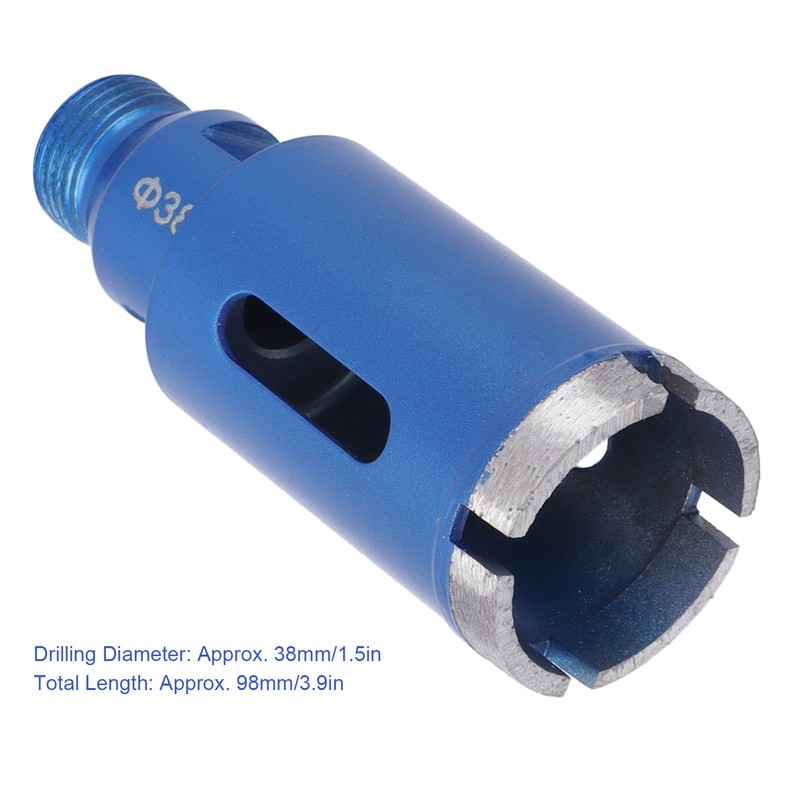 Diamond Drill Bit Drilling Diameter 38mm WearResistant Durable Quick Hole