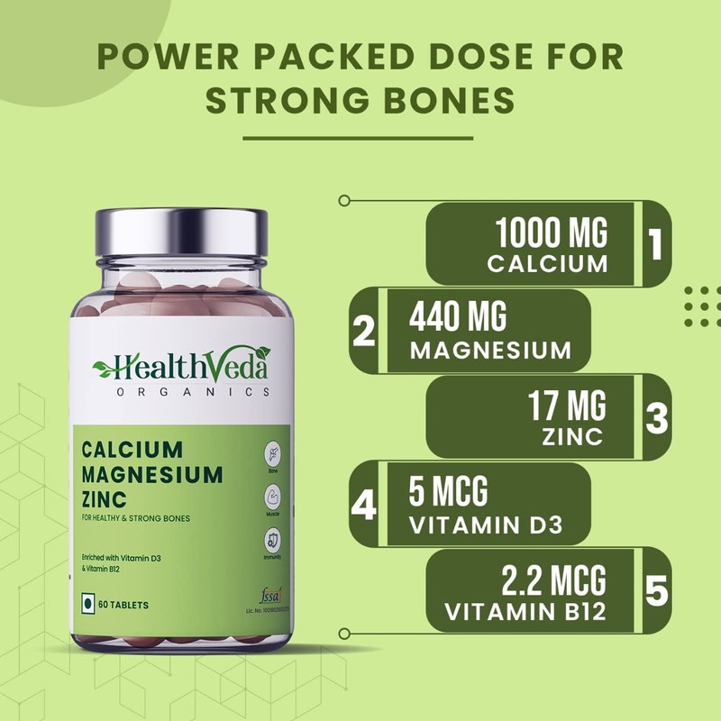 Generic Genric Organics Calcium, Magnesium, Zinc with Vitamin D3 &