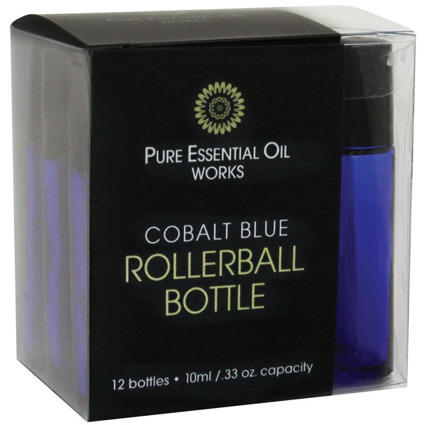 Cobalt Blue Rollerball Bottles 12-ct.