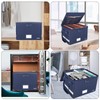 ENGPOW File Box with Lock, Fireproof Document Box with Pockets,