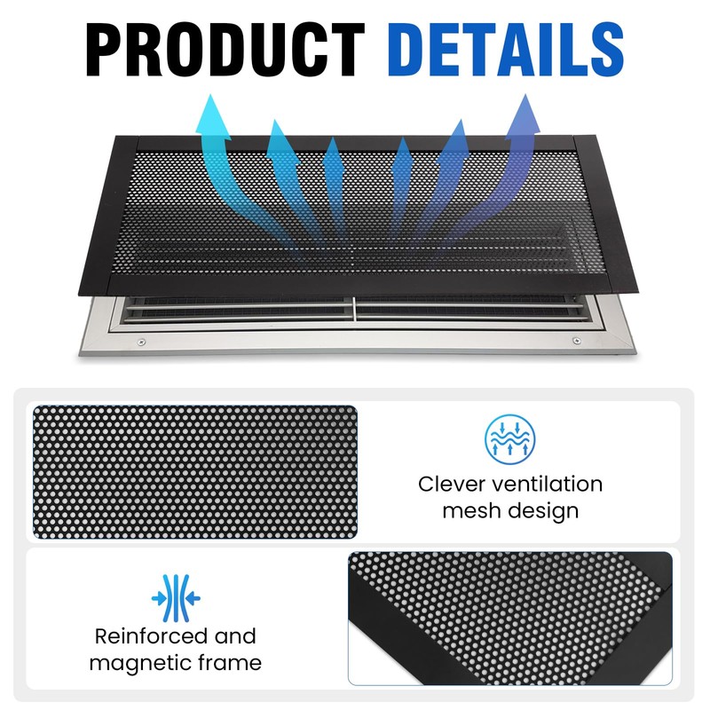 4P Magnetic Floor Vent Covers 5.5 x 12 Inch Air