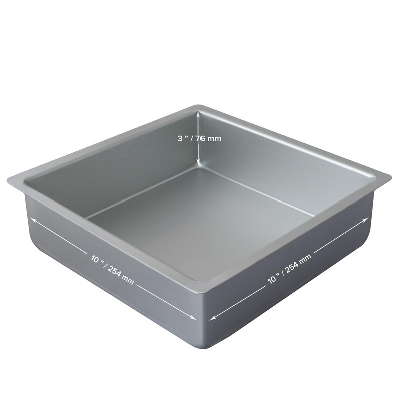 PME Anodised Aluminium Square Cake Pan 10 x 10 x
