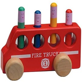 The Original Toy Company Wooden Pop Up Toy for Toddlers Colorful Firefighters Classic Learning Game