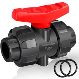 1-1/4 Inch True Union Ball Valves Kit, UPVC Full Flow Ball Valves Set, Heavy Duty PVC Union Ball Valves with Slip Socket Full Port, for Various Water Control System