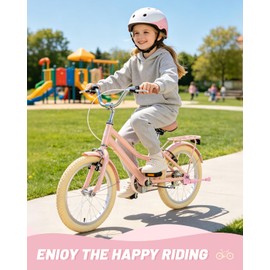 LEICHTEN Kickstand for Kids Bike Fits 14 Inch Wheels Kids Bicycle, Pink