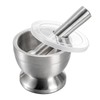 Bekith Mortar and Pestle Sets 18/8 Brushed Stainless Steel Spice