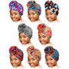 SATINIOR 8 Pieces Turbans African Pattern Knot Headwrap Bohemian Print