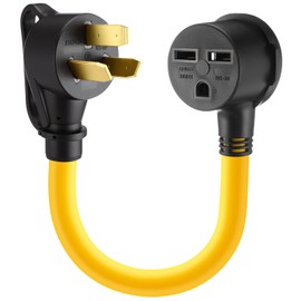 Relaxweex 3 Prong to 3 Prong Dryer Adapter Compatible with Nema 10-50p to 6-30r 240v 50 Amp Male Plug 30 Amp Female Receptacle Heavy Duty Generator Ev Charger Dryer Power Cord Plug Adapter, Etl Listed