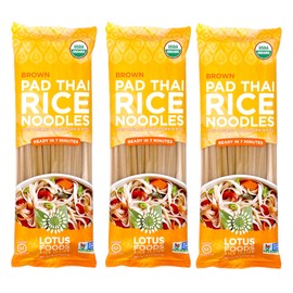 Lotus Foods Organic Brown Pad Thai Rice Noodles (PACK OF 3)