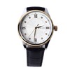 Men Quartz Watch Double Calendar Accurate Time PU Leather Strap