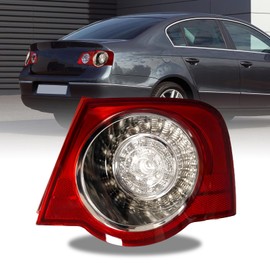 Road Hawk Rear Tail Light Compatible With Volkswagen Passat B6 Sedan 2006-2011 Outer LED Rear Tail Lamp Brake Signal Light (Outer-Right)