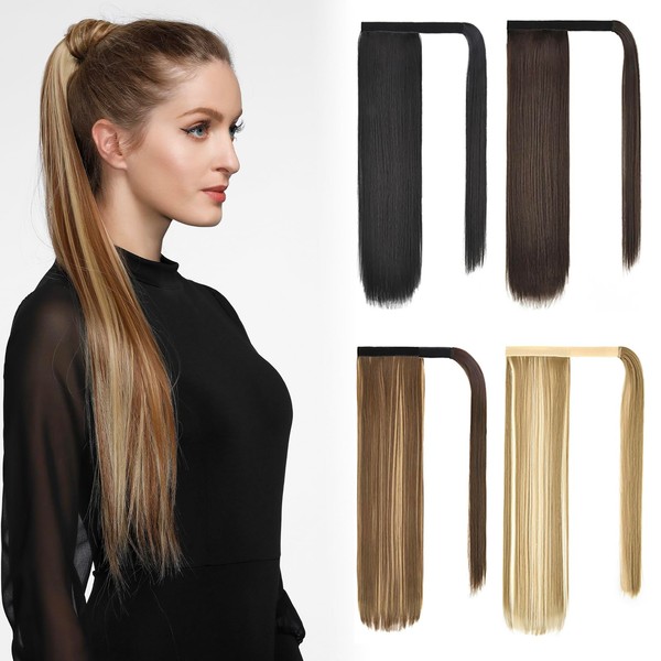 Yamel Ponytail Extension Natural off Black Long Straight 20" Upgrade