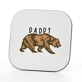 Brown Daddy Bear Coaster Gift for Dad - Father’s Day Gifts - Present for Daddy - Bear Themed Gifts