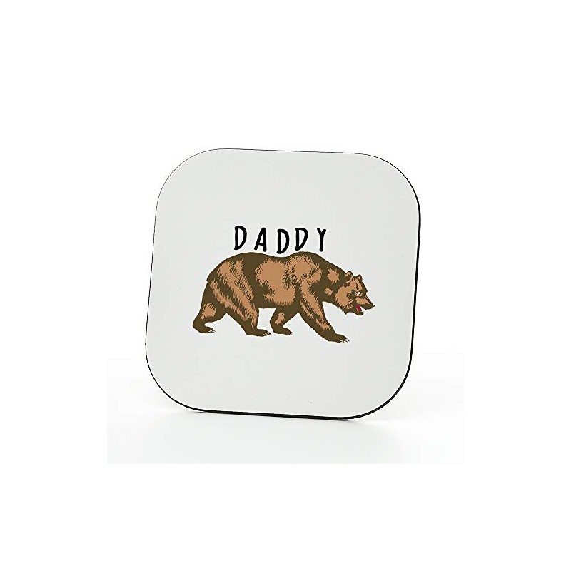 Brown Daddy Bear Coaster Gift for Dad - Father’s Day