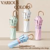 Travel Umbrella with Flower Edge Ruffle & Golden Hook Hanger