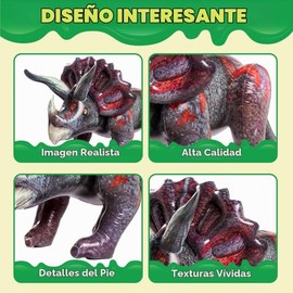 JOYIN Triceratops - Juguete inflable de dinosaurio de 43 pulgadas para decoración de fiestas, regalo de fiesta de cumpleaños para niños y adultos