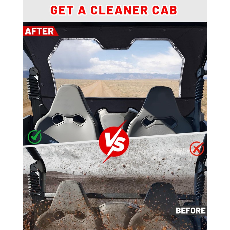StarknightMT ZForce Soft Rear Window Compatible with CFMOTO ZForce 950