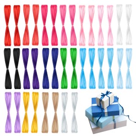 Thin Ribbon Set 36pcs*18 Colors Ribbons for Crafting Satin Ribbon 3mm Width 4 Meters Each Double Sided Crafting Gift Wrapping Party Decorations Hair Accessories