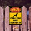 Patterdale Terrier Sign Danger Security System Door Sign Dog Sign