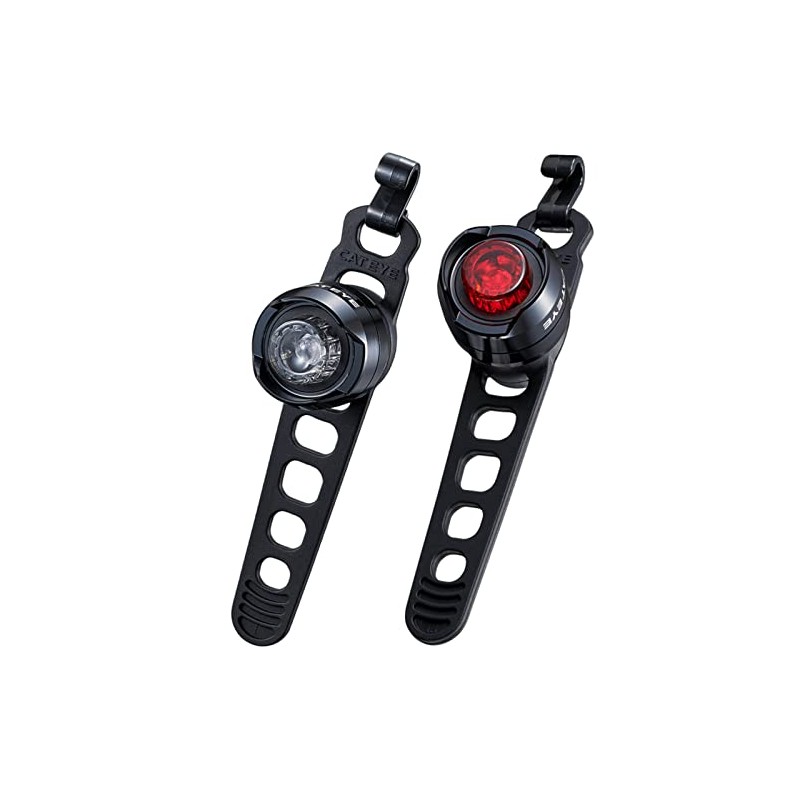 CatEye Orb Front & Rear Polished Black Light Set