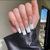 Magrace Press on Nails Long Square Fake Nails White French
