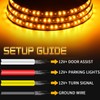 Truck Running Board Lights, Amber Turn Signal Lights Sequential Side