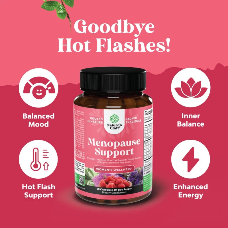 Natures Craft Suplemento Herbal Para Menopausia 60 Cápsulas