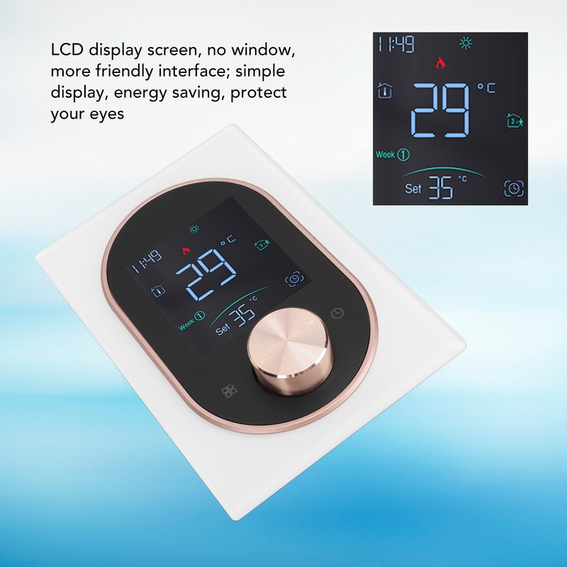 Smart Color Thermostat APP Programmable Touchscreen Knob Control Smart Temperature