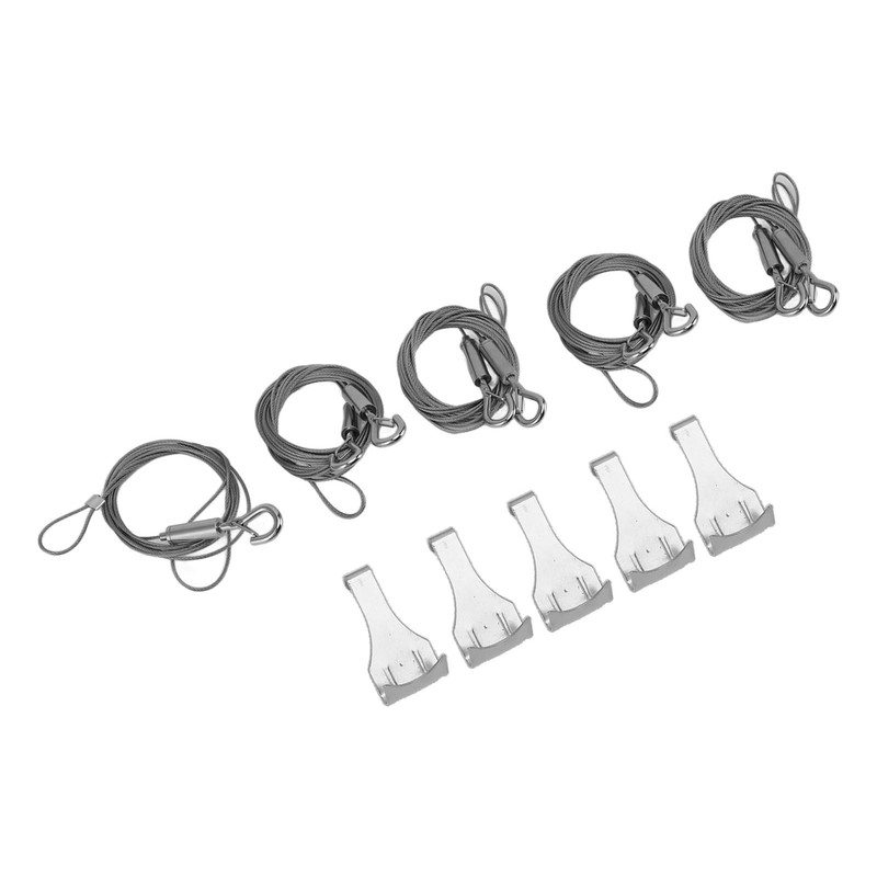 5Pcs Adjustable Picture Hanging Wire Kit Stainless Steel Heavy Duty