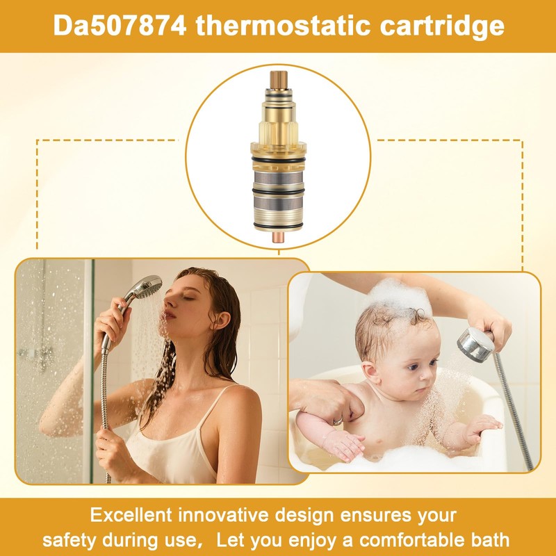 Thermostatic Shower Cartridge DA507874, for Danze Thermostatic Faucet Plastic Ceramic