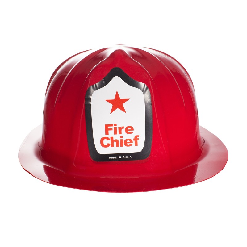 Windy City Novelties Red Plastic Fire Helmets - 12 Pack
