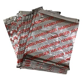 Hamburger Wrappers Grease Proof Insulated for Parties Cookouts BBQ's Carnivals (50)