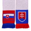 Euroscarves Slovakia Slovensko Slovakia Football Knitted Scarf, White