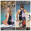 WANDF Swim Bag Mesh Drawstring Backpack with Wet Pocket Beach