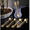 Alisveristime Decorative Zamac Tea Spoons Set, 6-Piece, 4.3 in (Gold)