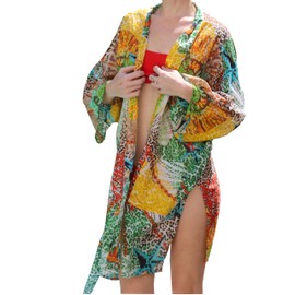 Mandala Life ART Blauer Women's Sarong, Pareo, Bikini Cover Up, Beach Towel, Wrap Skirt, Tapestry Wrap Scarf, Neckerchief, High Quality Rayon, Soft and Lightweight, magagascar, One size fits all