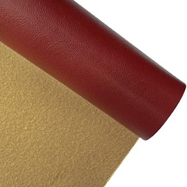 Faux Leather Fabric 1 Yard Soft Plain PU Marine Vinyl 0.9mm Thick Perfect for Sofas, Car Seat Covers, Upholstery, Sewing and DIY Projects - 137cm x 91cm (Dark Red)